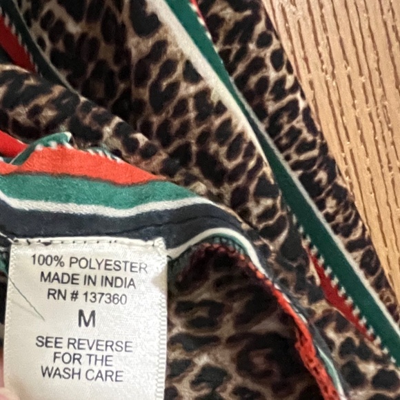 Truth NYC Red Multi Ruffle w/ Neck Tie Detail Business Office Casual Shirt Sz-M - Picture 5 of 7